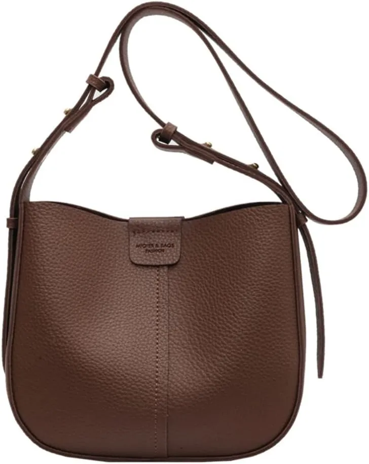 Shoulder Bag for Women Girl Large Capacity Solid Color Bucket Bags with Small Purse Crossbody Bag Versatile Fashion Bag