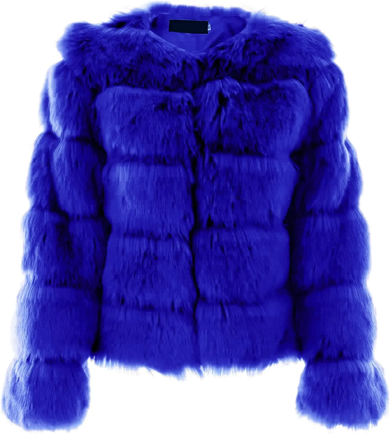 Simplee Women Luxury Winter Warm Fluffy Faux Fur Short Coat Jacket Parka Outwear