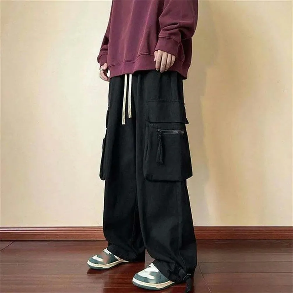 Spring and Summer Women's Solid Color high Waist tie-up Pants Trousers Korean Loose Casual Goods Pants Sports Style