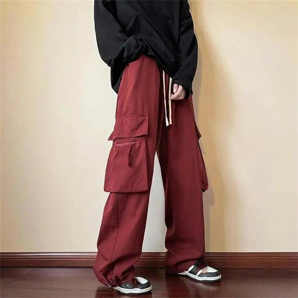 Spring and Summer Women's Solid Color high Waist tie-up Pants Trousers Korean Loose Casual Goods Pants Sports Style