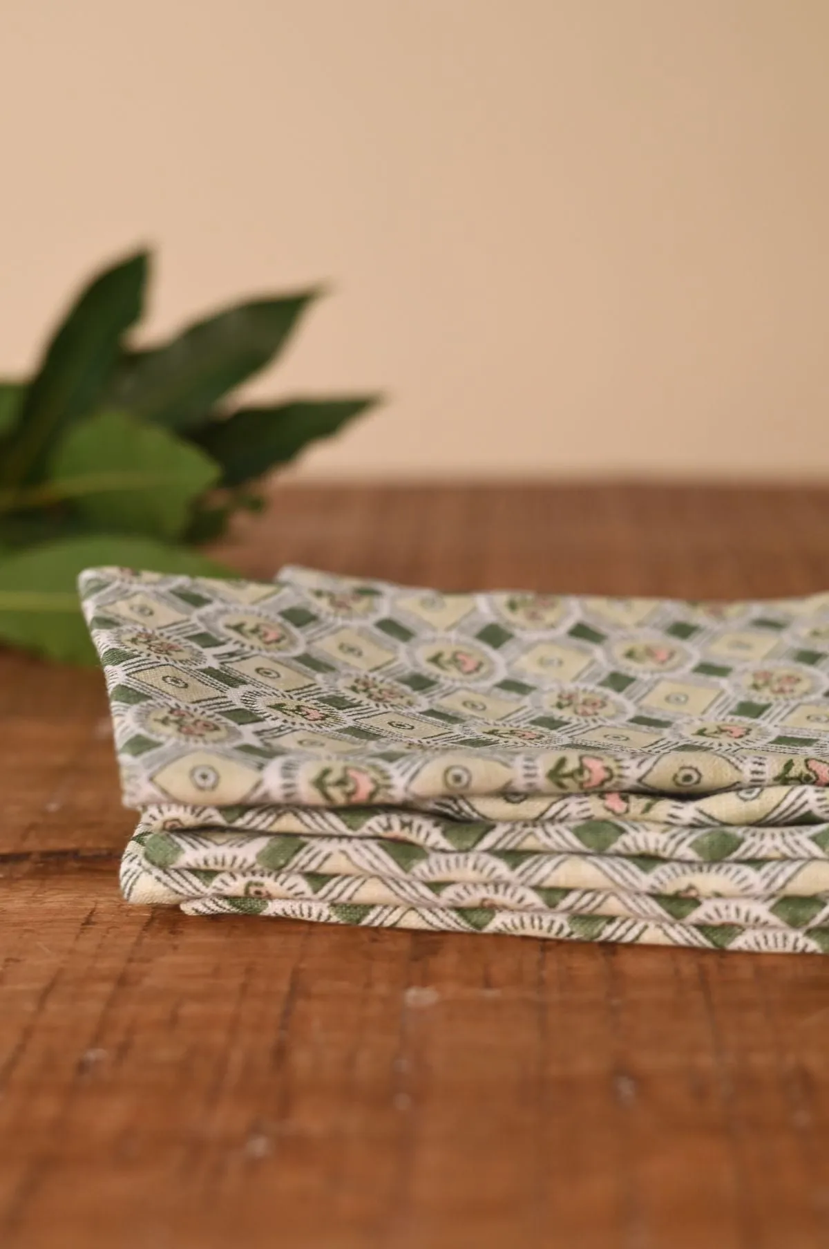 Spring Bloom Green Napkin Set of 2