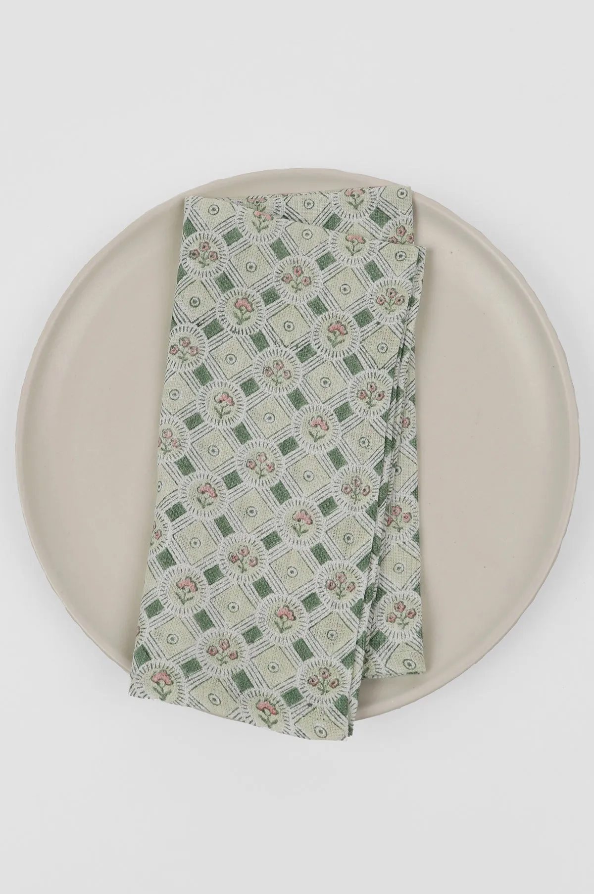 Spring Bloom Green Napkin Set of 2