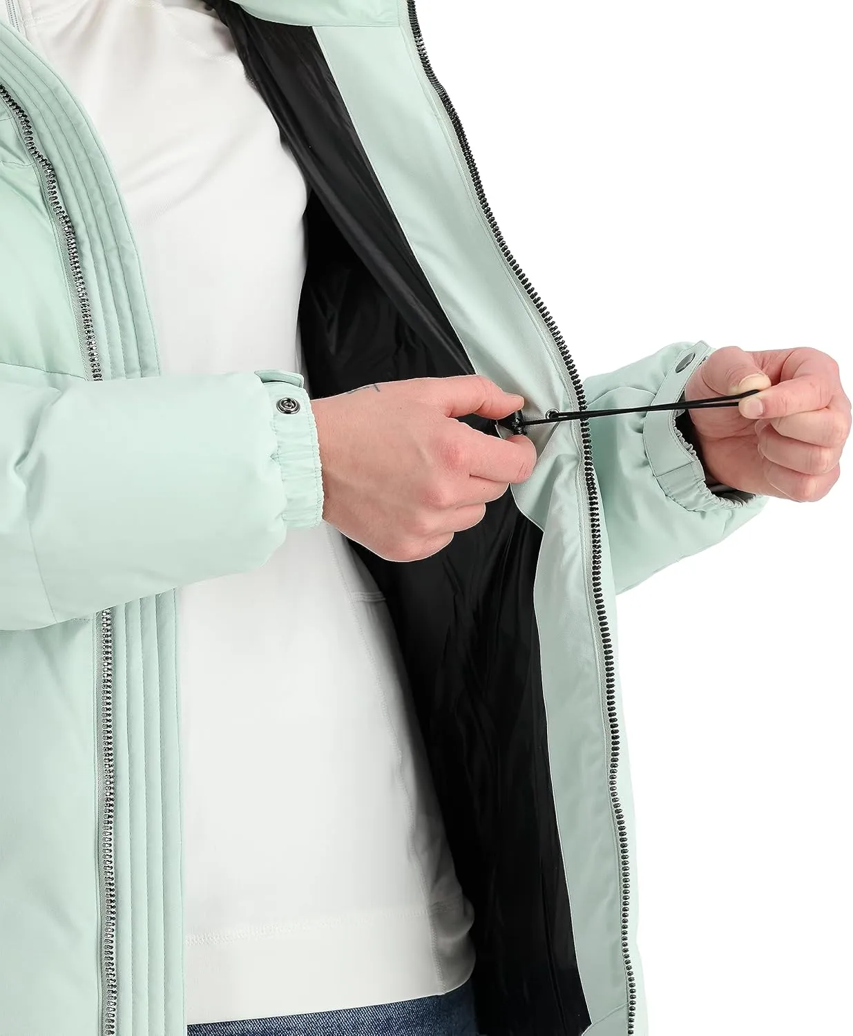 Spyder Women's Eastwood Long Down Hooded Jacket