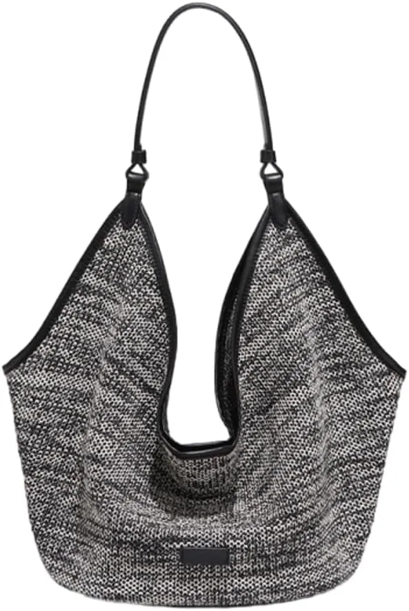 Straw Purses for Women Raffia Straw Large Tote Bag Chic Shoulder Bag Hobo for Beach Summer Travel