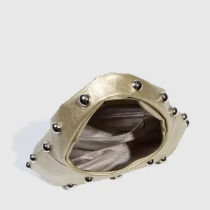 Studded Shoulder Bag for Women Hobo Bags 90s Y2K Purse Trendy Underarm Hand Bag Vintage Evening Purse Clutch