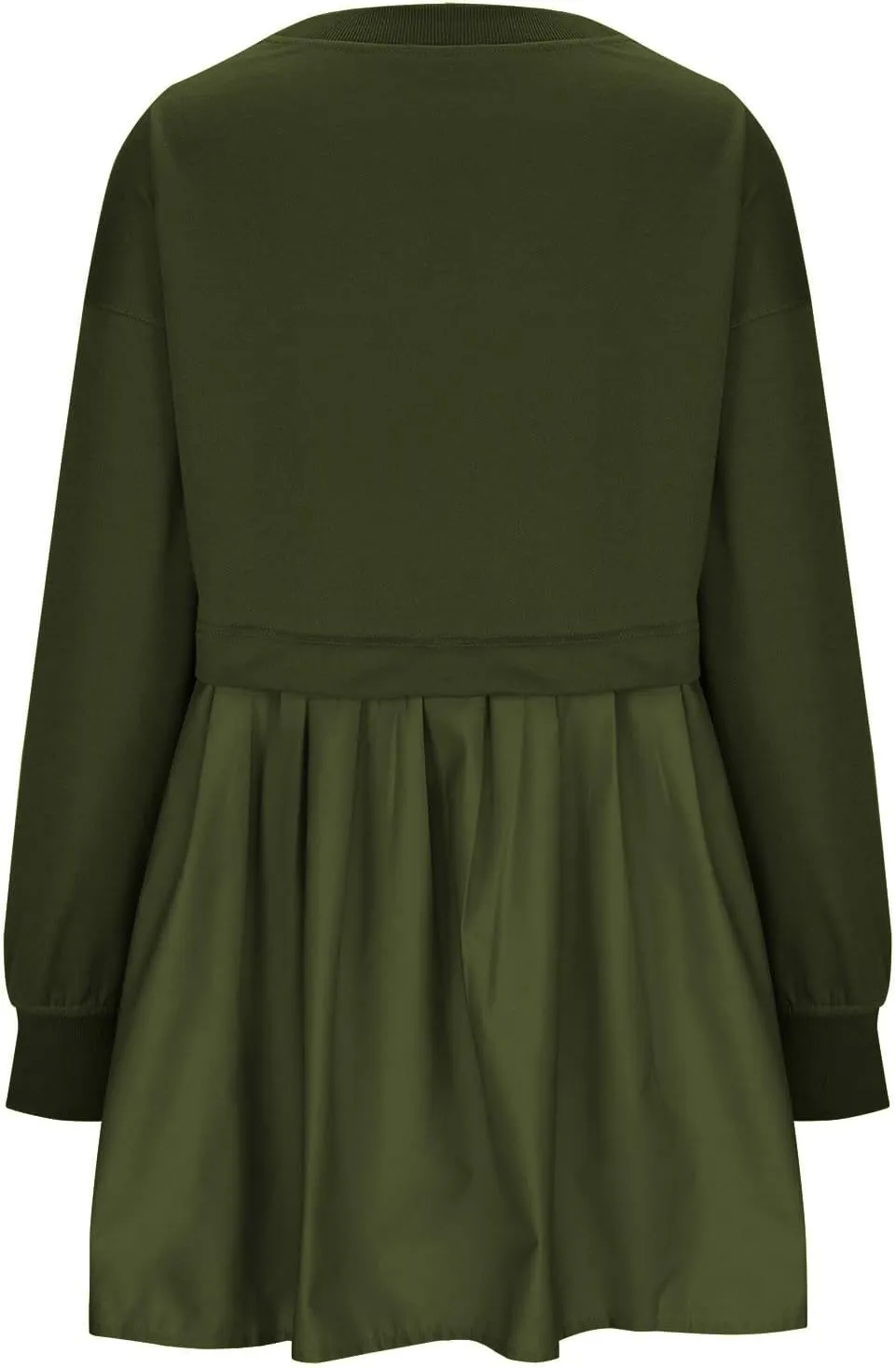 Sweatshirt Dresses for Women 2024 Casual Long Sleeve Patchwork Tops Oversized Crewneck Pullover Fashion Mini Dress