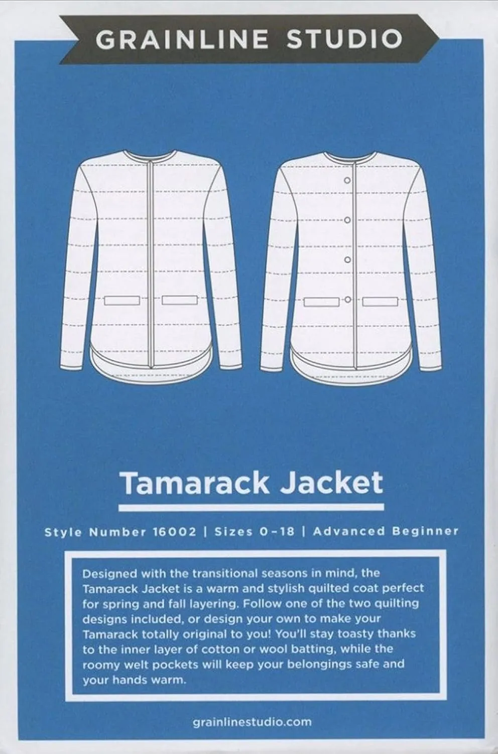 Tamarack Jacket Sizes 14-30 Pattern, None