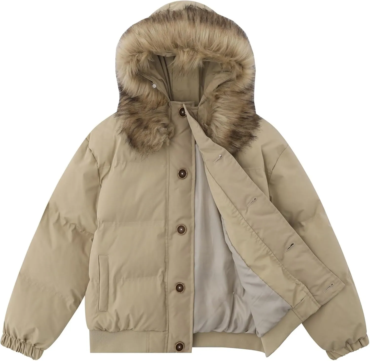 Thickened Winter Cotton-padded Coat Men And Women With Loose Cotton-padded Coat Couple Coat Bread