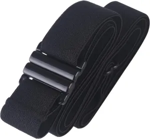 TIGHTS UP Soft Stretchy Belt, Flat Buckle (NO BELT LOOPS REQUIRED) Great for LEGGINGS/JEANS