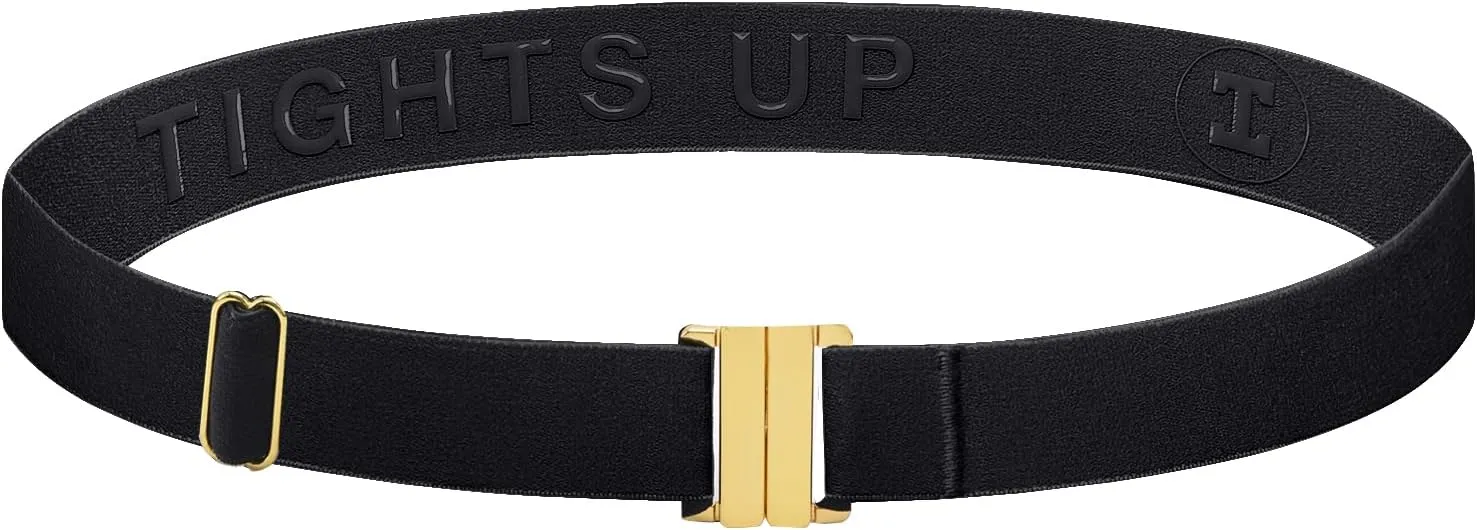 TIGHTS UP Soft Stretchy Belt, Flat Buckle (NO BELT LOOPS REQUIRED) Great for LEGGINGS/JEANS