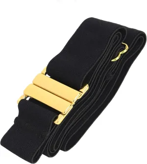 TIGHTS UP Soft Stretchy Belt, Flat Buckle (NO BELT LOOPS REQUIRED) Great for LEGGINGS/JEANS