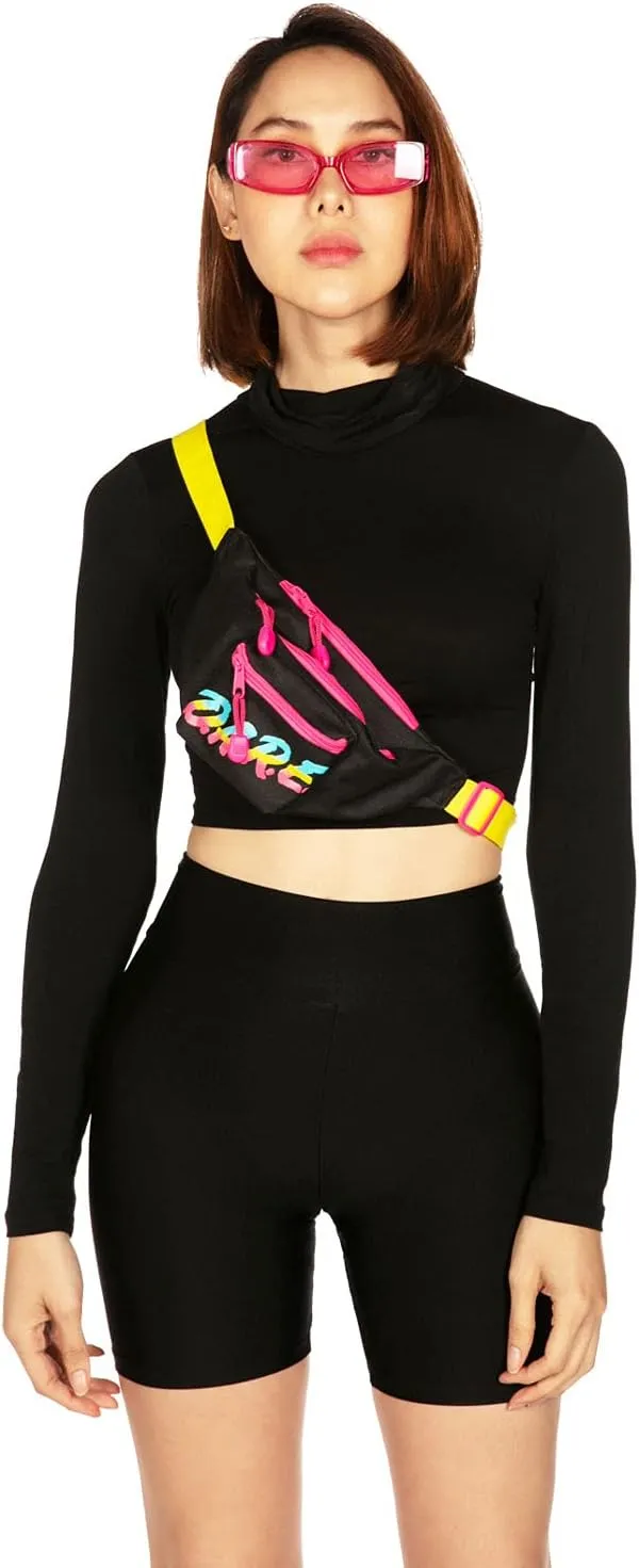 Tipsy Elves Black DARE Fanny Pack (Size One Size, Black)