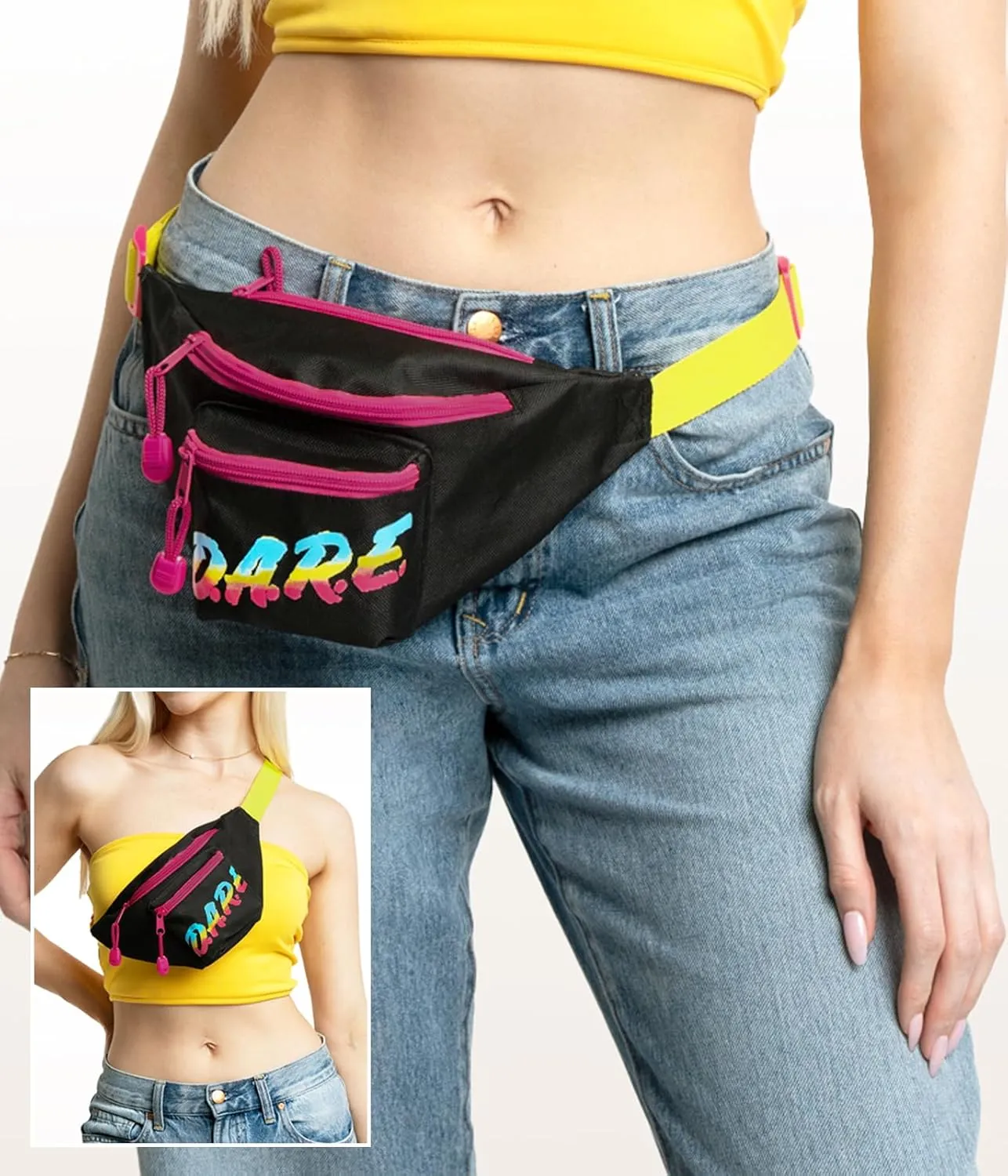 Tipsy Elves Black DARE Fanny Pack (Size One Size, Black)