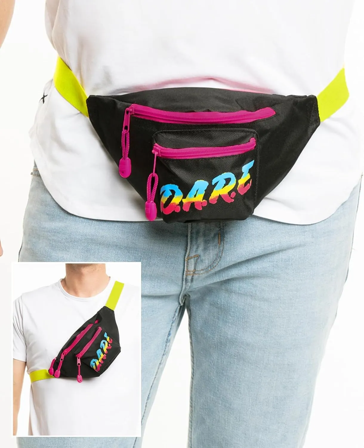 Tipsy Elves Black DARE Fanny Pack (Size One Size, Black)