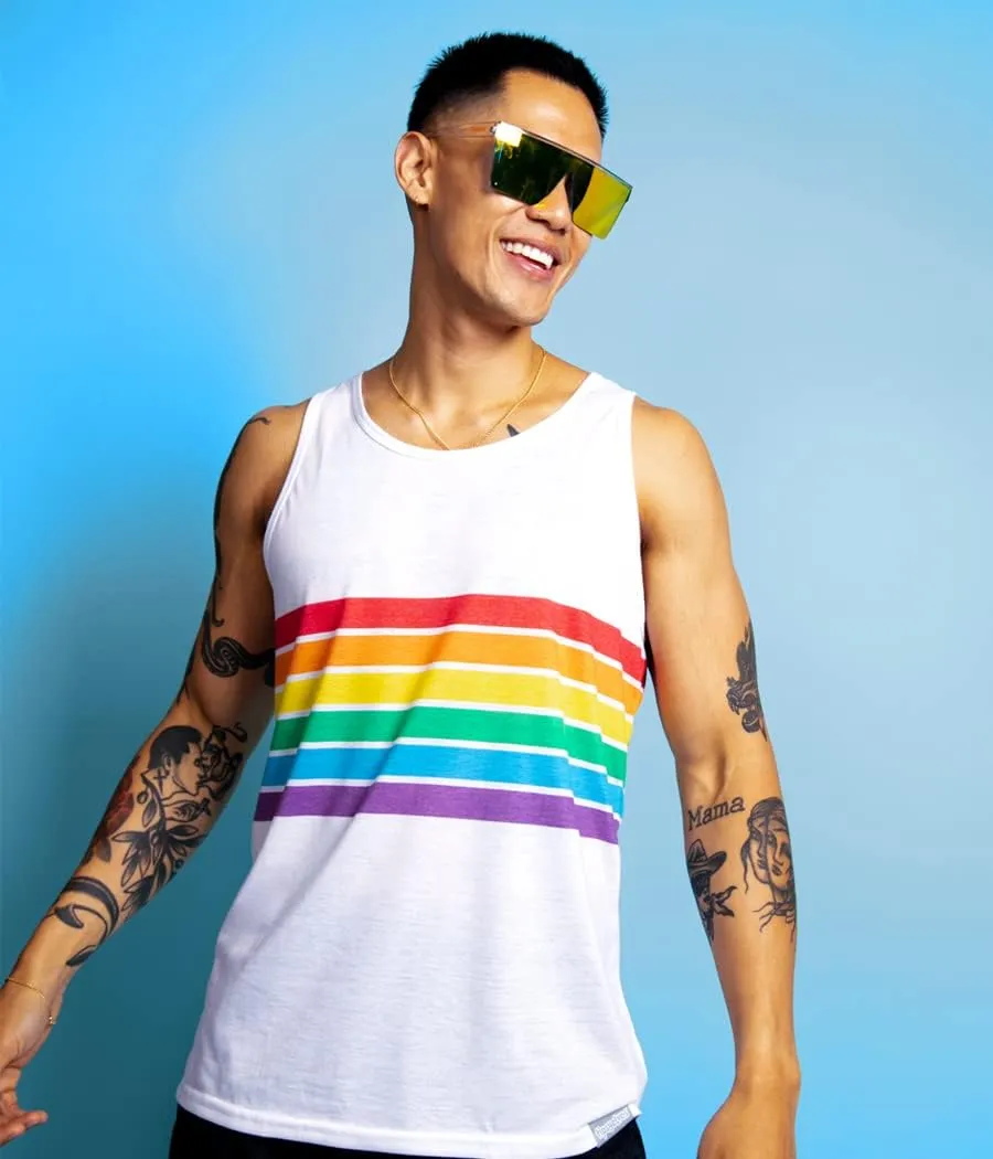 Tipsy Elves LGBT Pride Flag Tank Tops Colorful Rainbow Shirt Bi Trans Gay Lesbian Pride Outfits for Men Women