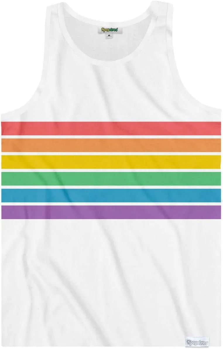 Tipsy Elves LGBT Pride Flag Tank Tops Colorful Rainbow Shirt Bi Trans Gay Lesbian Pride Outfits for Men Women