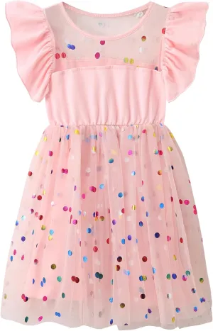 Toddler Baby Girl Tutu Tulle Dress Sleeveless Fluffy Cute Party Sundress
