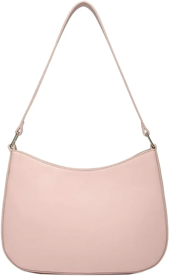 Trendy Purses for Women 2024 Versatile Solid Color Shoulder Bag Handbags Going Out Purse Simple Hobo Bag Underarm Bag