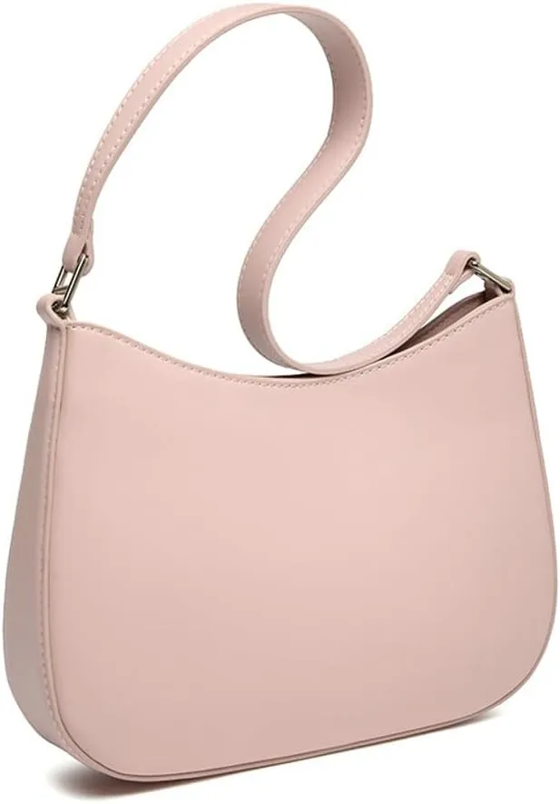 Trendy Purses for Women 2024 Versatile Solid Color Shoulder Bag Handbags Going Out Purse Simple Hobo Bag Underarm Bag