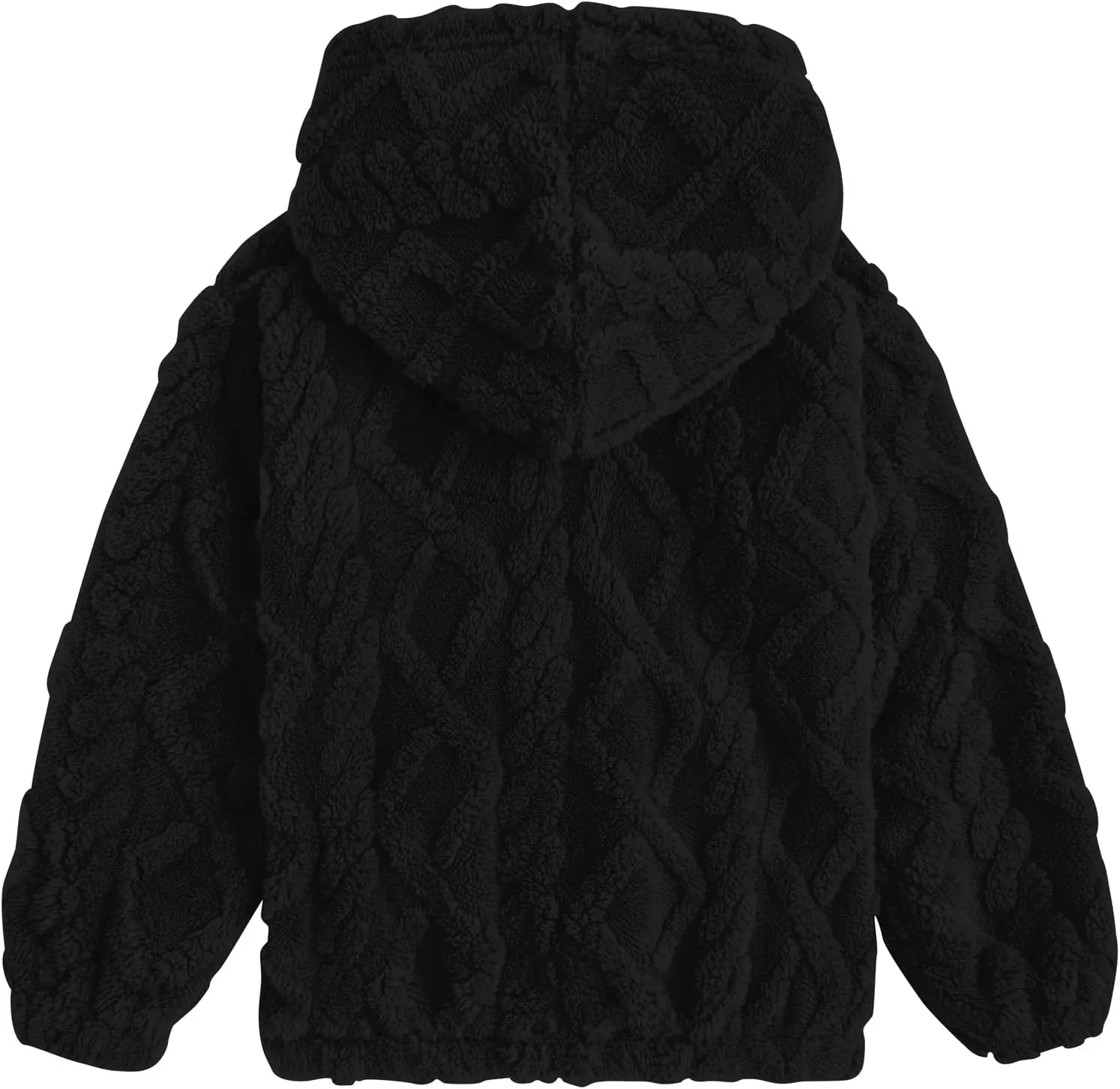 TUONROAD Girls Fuzzy Fleece Hoodies Cable Knit Warm Sherpa Pullover Sweatshirt with Pockets 6-13 Years