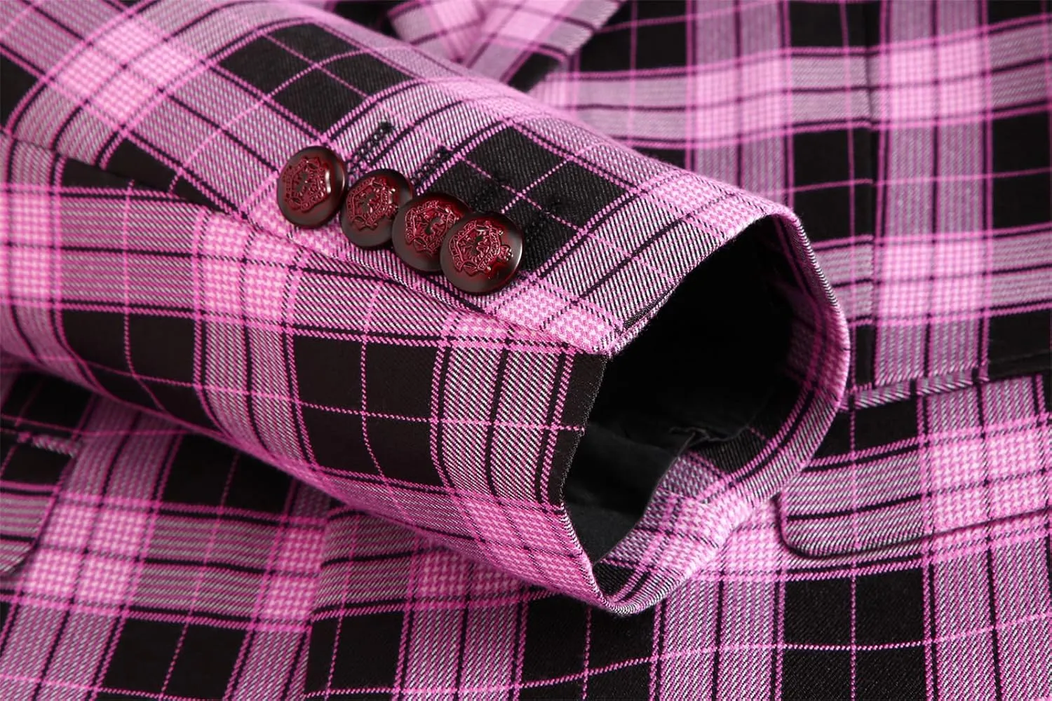UNINUKOO Men's Blazer Plaid Casual Slim Fit Sport Coats One Button Lightweight Checkered Suit Jacket