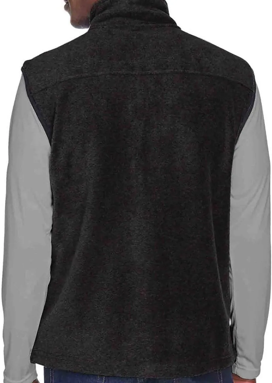 VetFriends.com Vietnam Veteran Fleece Vest Service Ribbon Emboridery Full Zip black Vest