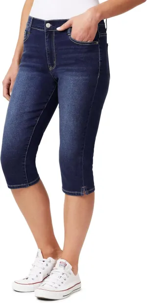 WallFlower Women's Irresistible 17" Skinny Capri Jeans High-Rise Insta Soft Juniors