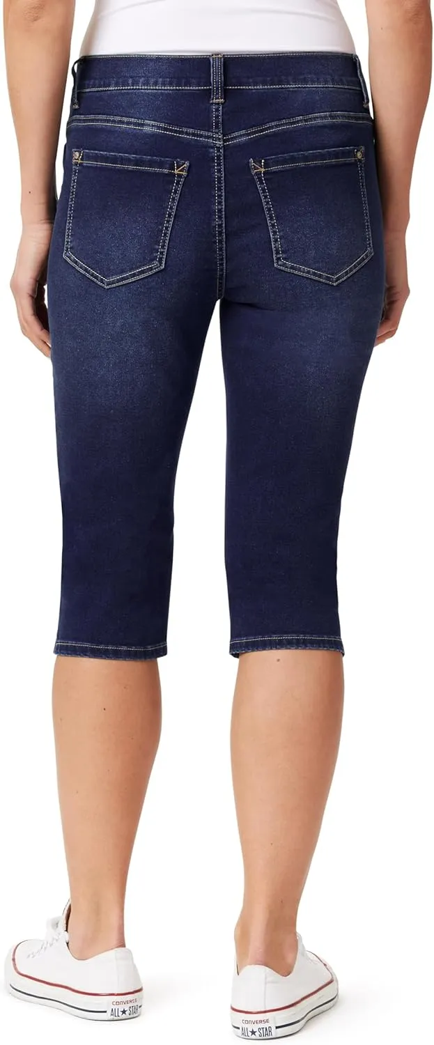 WallFlower Women's Irresistible 17" Skinny Capri Jeans High-Rise Insta Soft Juniors