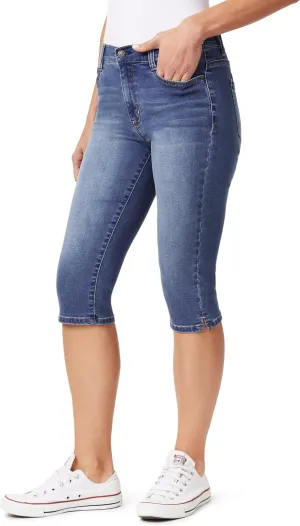 WallFlower Women's Irresistible 17" Skinny Capri Jeans High-Rise Insta Soft Juniors