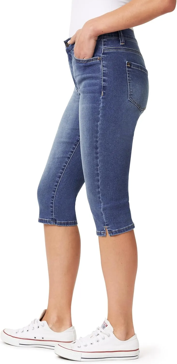 WallFlower Women's Irresistible 17" Skinny Capri Jeans High-Rise Insta Soft Juniors