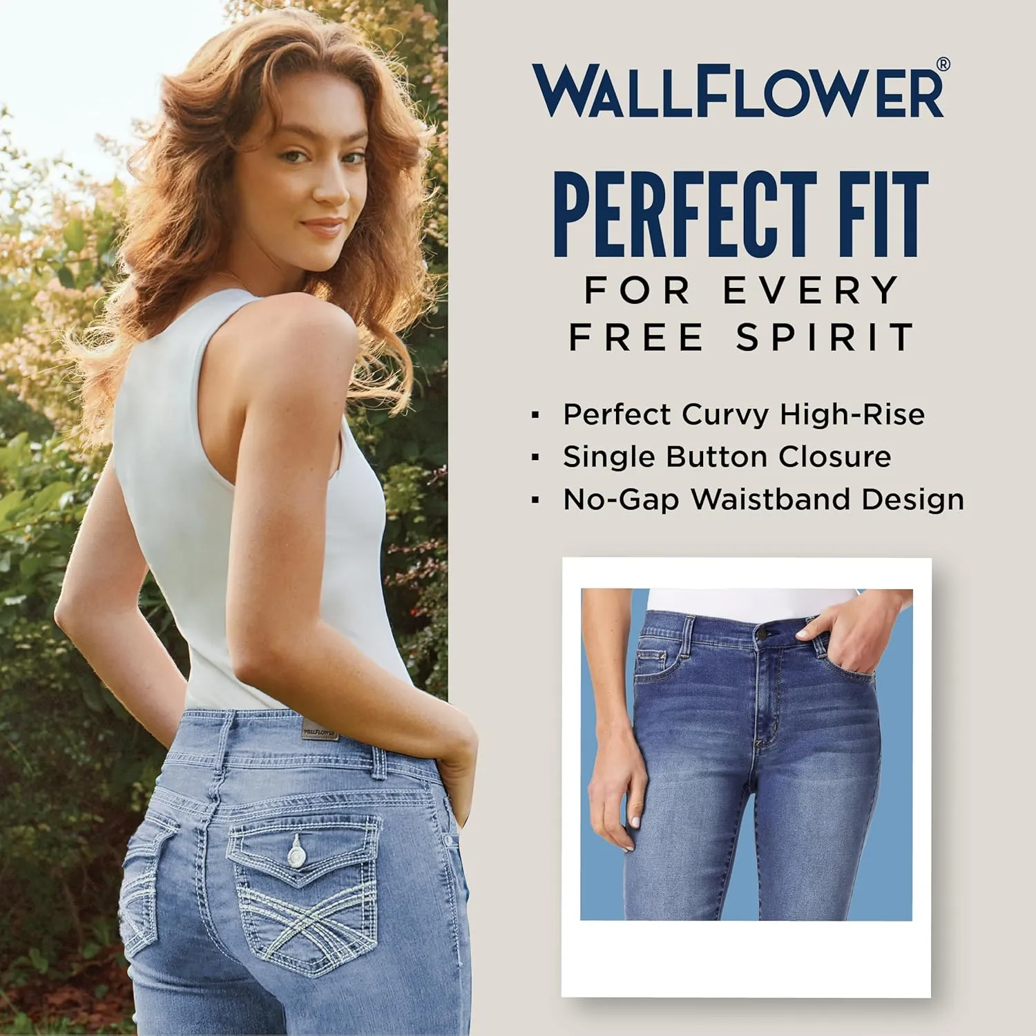 WallFlower Women's Irresistible 17" Skinny Capri Jeans High-Rise Insta Soft Juniors
