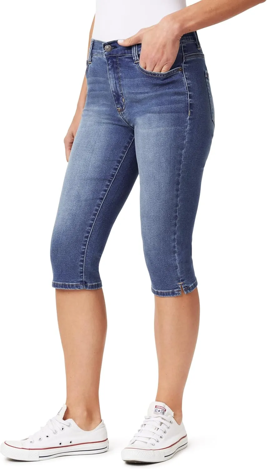WallFlower Women's Irresistible 17" Skinny Capri Jeans High-Rise Insta Soft Juniors