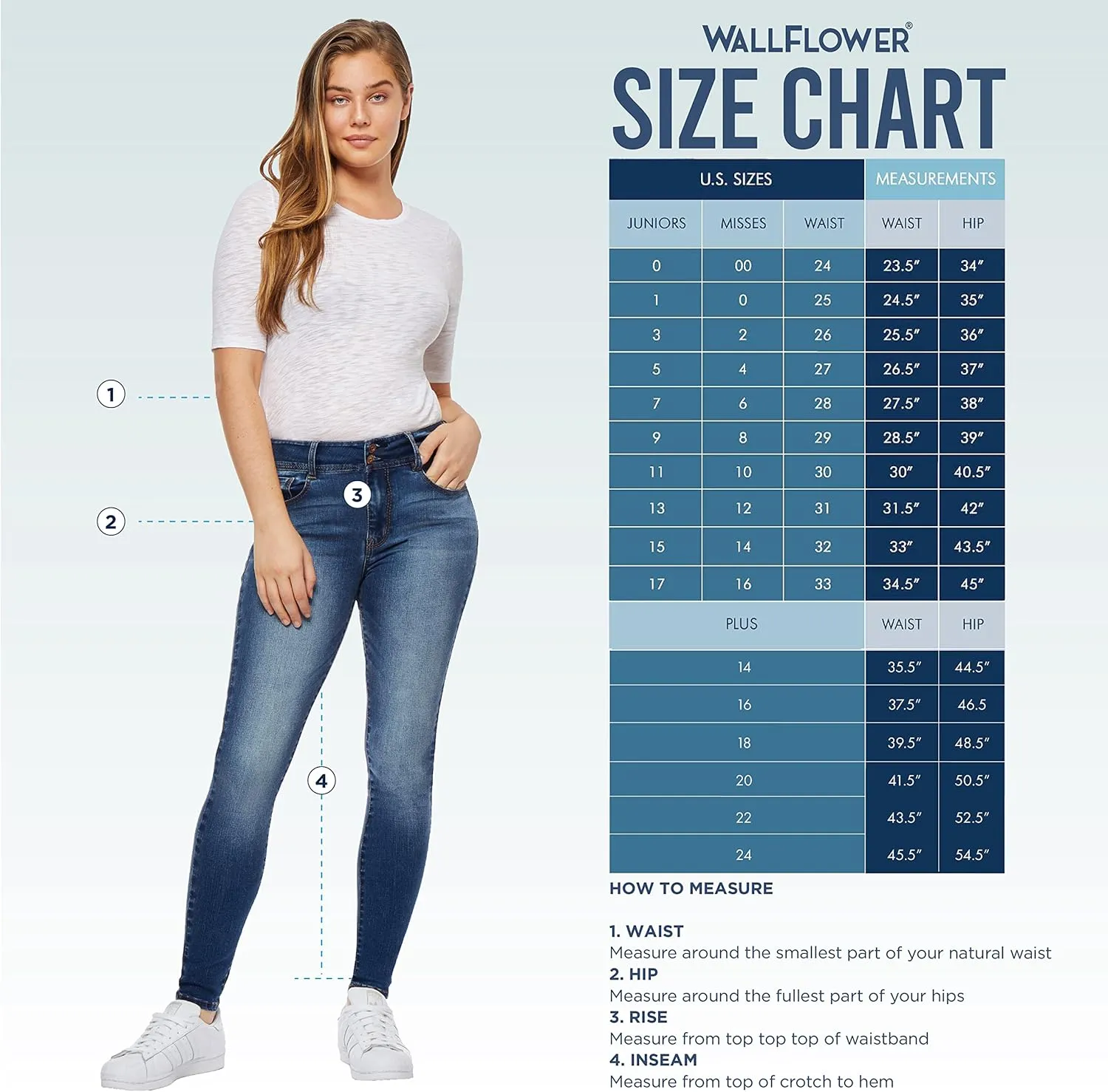 WallFlower Women's Pull on Denim Crop and Ankle High-Rise Insta Soft Juniors Jeans (Available in Plus Size)