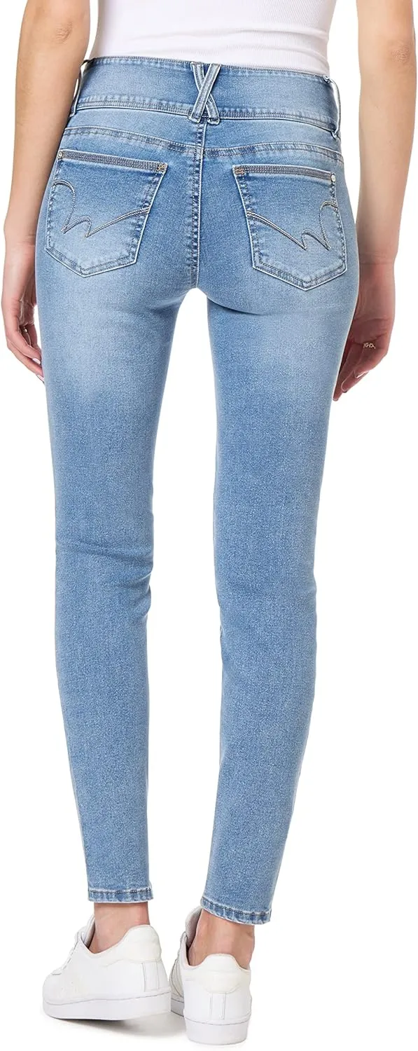 WallFlower Women's Sassy Ankle Skinny High-Rise Insta Soft Juniors Jeans