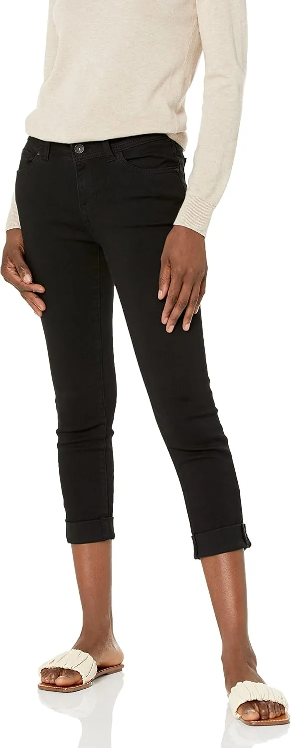 WallFlower Women's Ultra Crop Mid-Rise Insta Soft Juniors (Standard and Plus)