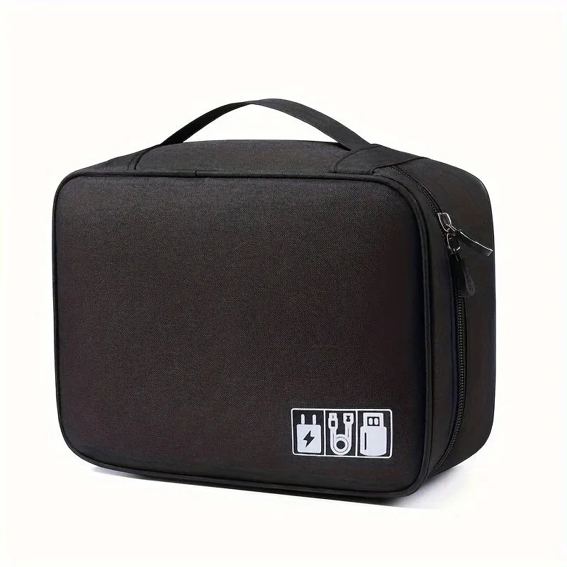 Waterproof Cable Storage Bag USB Data Line Charger Digital Electronic Organizer Portable Plug Storage Bag Travel Cable Organizer