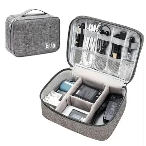 Waterproof Cable Storage Bag USB Data Line Charger Digital Electronic Organizer Portable Plug Storage Bag Travel Cable Organizer