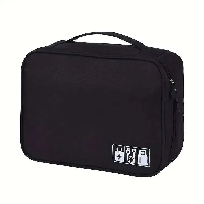 Waterproof Cable Storage Bag USB Data Line Charger Digital Electronic Organizer Portable Plug Storage Bag Travel Cable Organizer