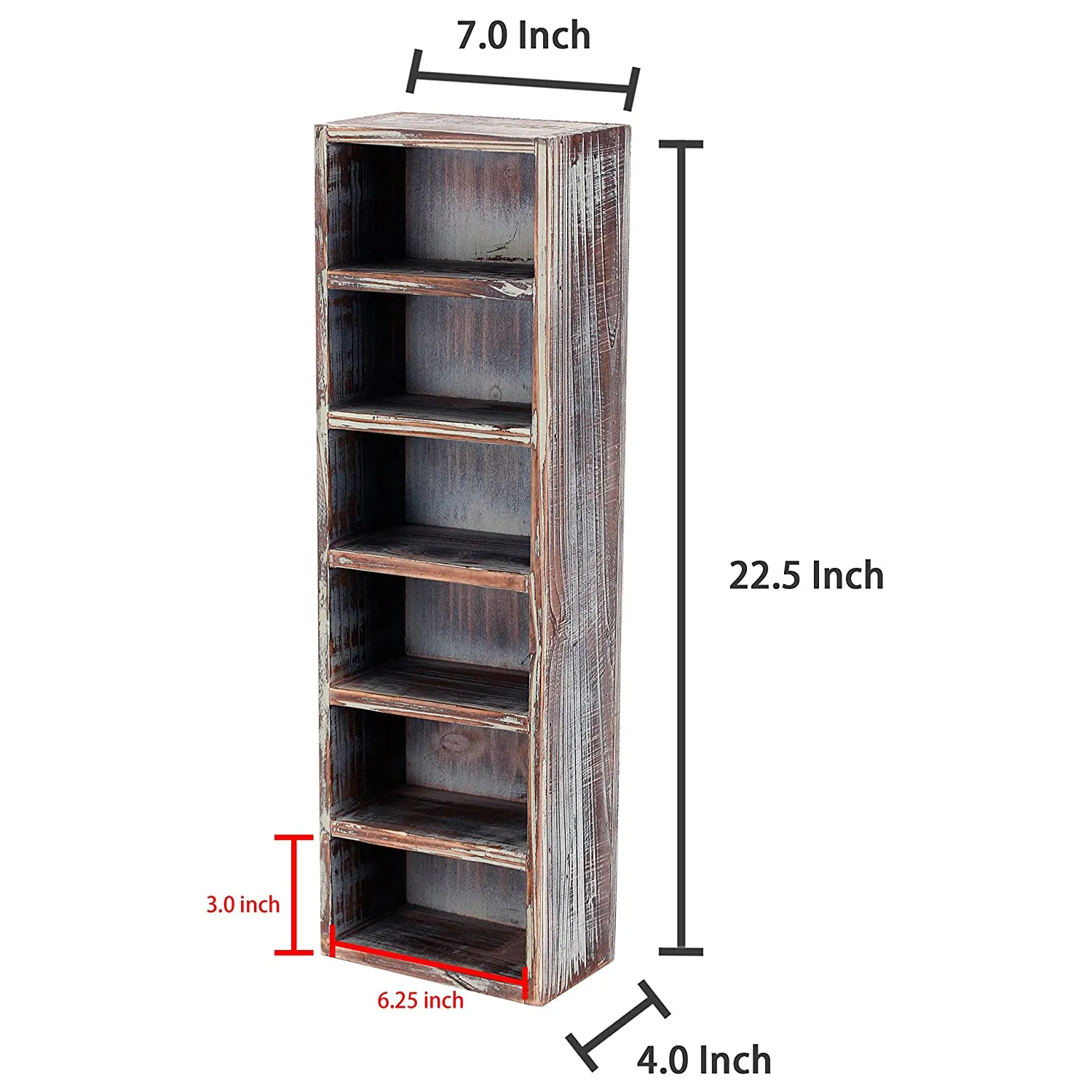 White Whale Wooden Wall Mounted Vertical Storage Sunglasses Display Case Stand