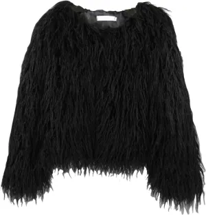 Winter Fluffy Faux Fur Coat Women's Shaggy Jacket Long Sleeve Outwear