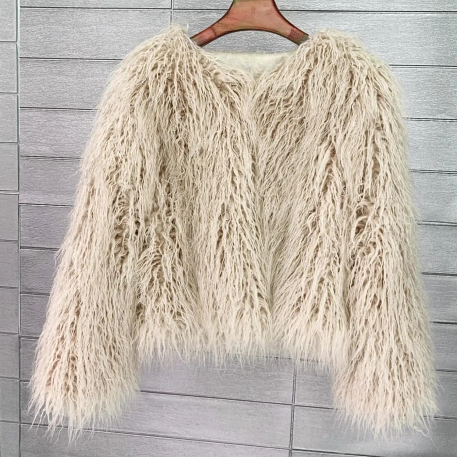 Winter Fluffy Faux Fur Coat Women's Shaggy Jacket Long Sleeve Outwear