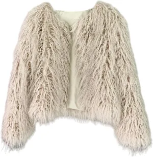 Winter Fluffy Faux Fur Coat Women's Shaggy Jacket Long Sleeve Outwear
