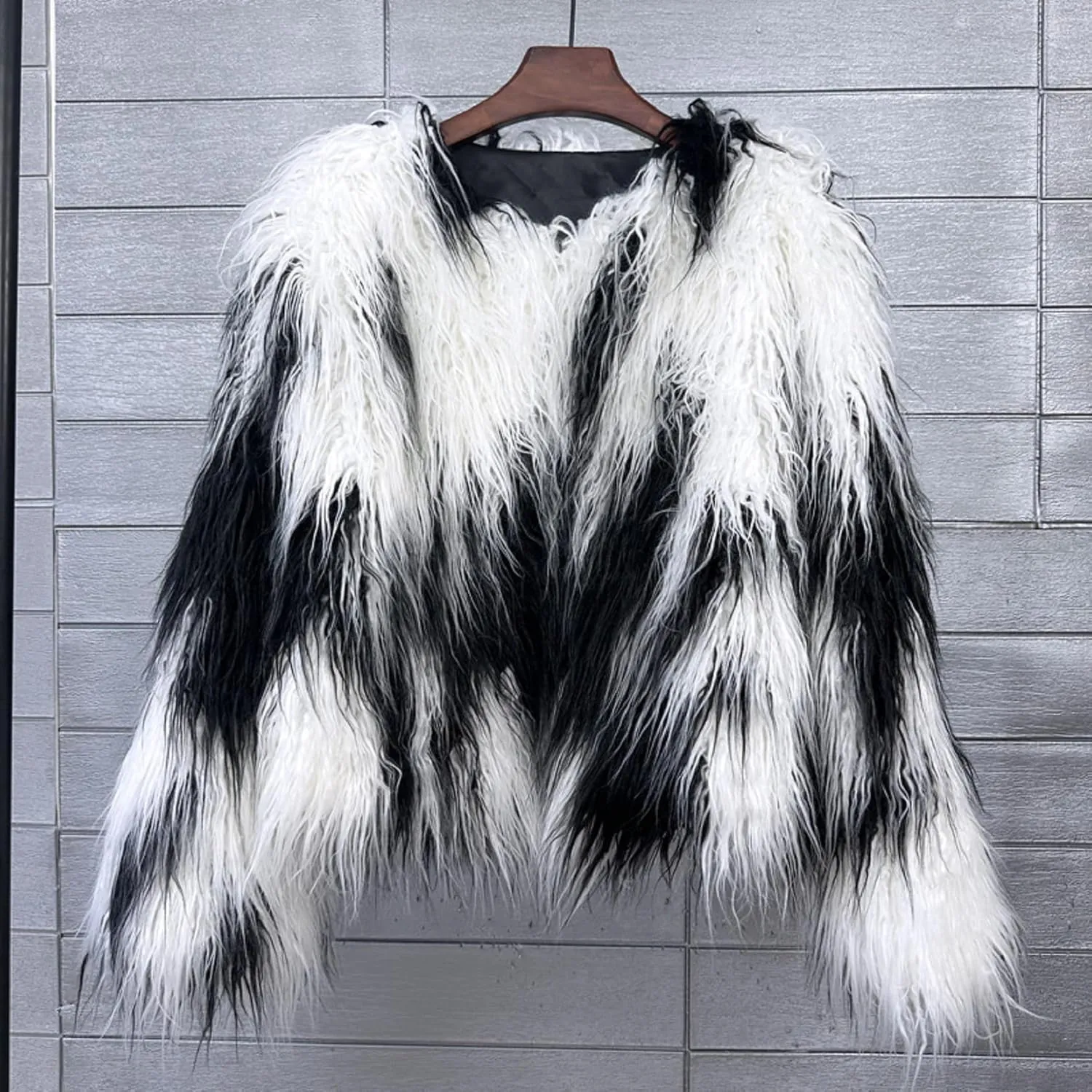 Winter Fluffy Faux Fur Coat Women's Shaggy Jacket Long Sleeve Outwear