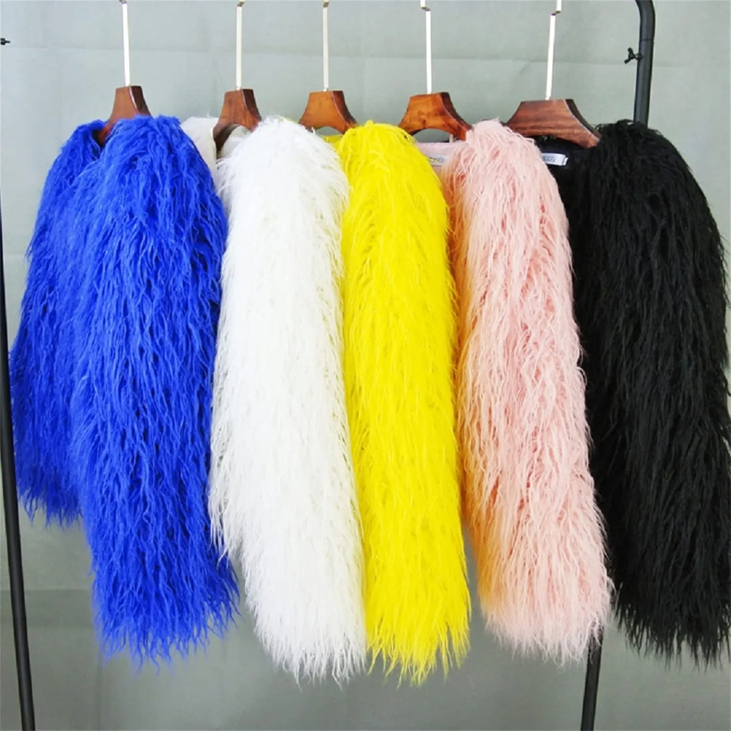 Winter Fluffy Faux Fur Coat Women's Shaggy Jacket Long Sleeve Outwear