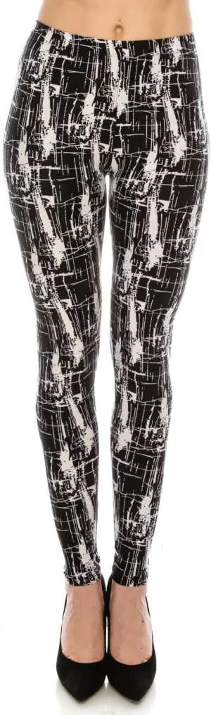 Women's Printed Fashion Leggings Ultra Soft Solid & Patterned - Regular/Plus Sizes