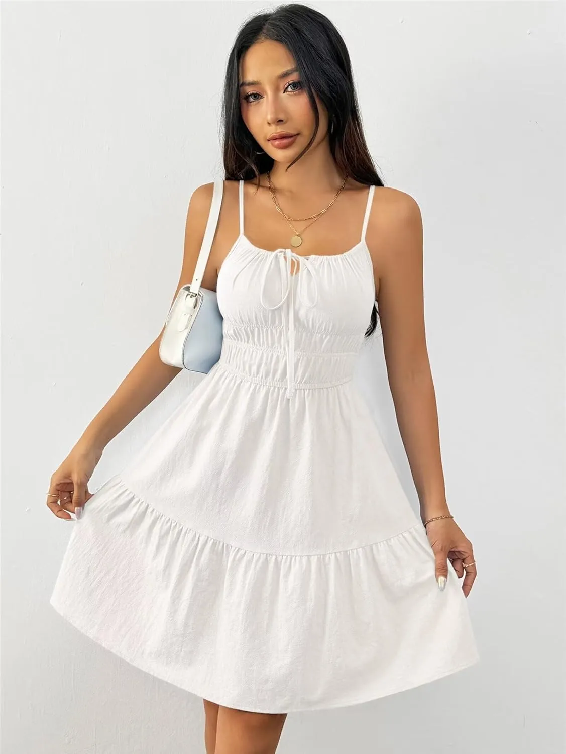 Womens Summer Casual Dresses Sexy Spaghetti Strap Dresses V Neck Floral Mini Dresses Club Dresses Womens Date Night