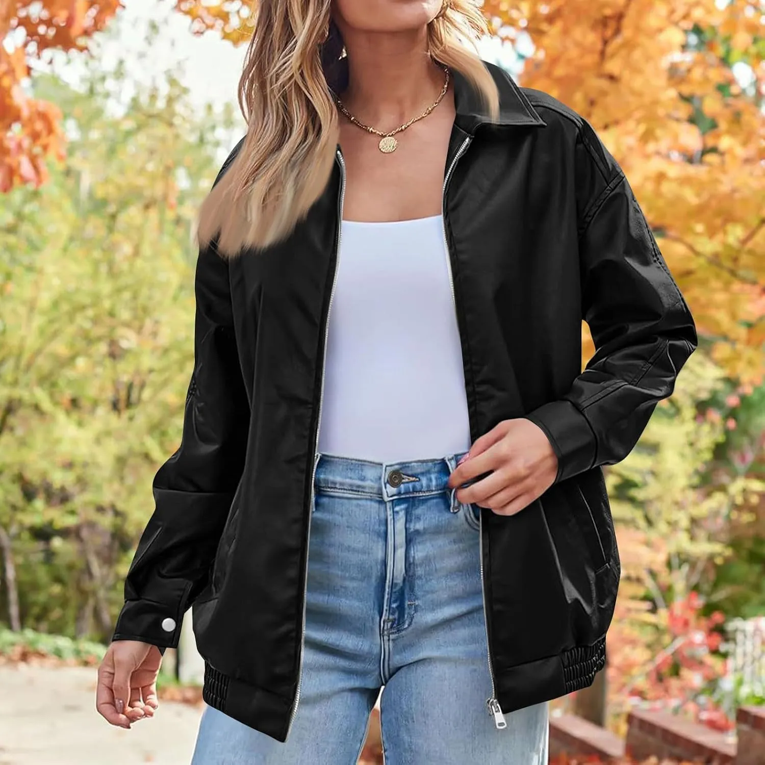 Womens Trendy Oversized Leather Jackets Faux Suede 2024 Fall Fashion Motorcycle Biker Coats Winter Cool Outfits Clothes