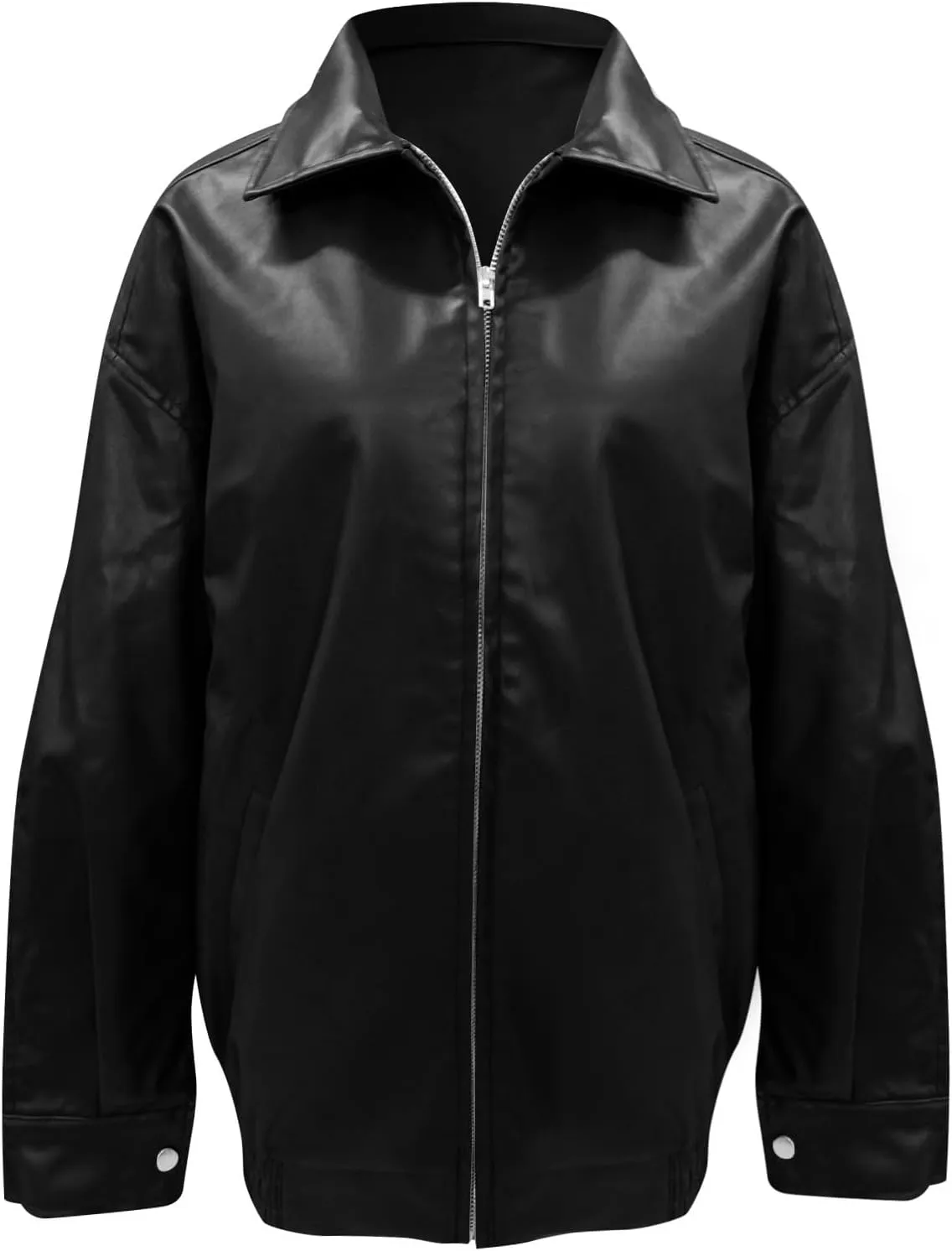 Womens Trendy Oversized Leather Jackets Faux Suede 2024 Fall Fashion Motorcycle Biker Coats Winter Cool Outfits Clothes