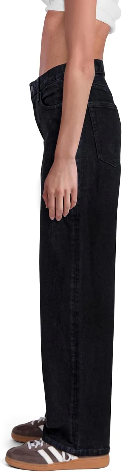 Women's Wide Leg Baggy Jeans Casual High Waisted ButtonFly Denim Pants