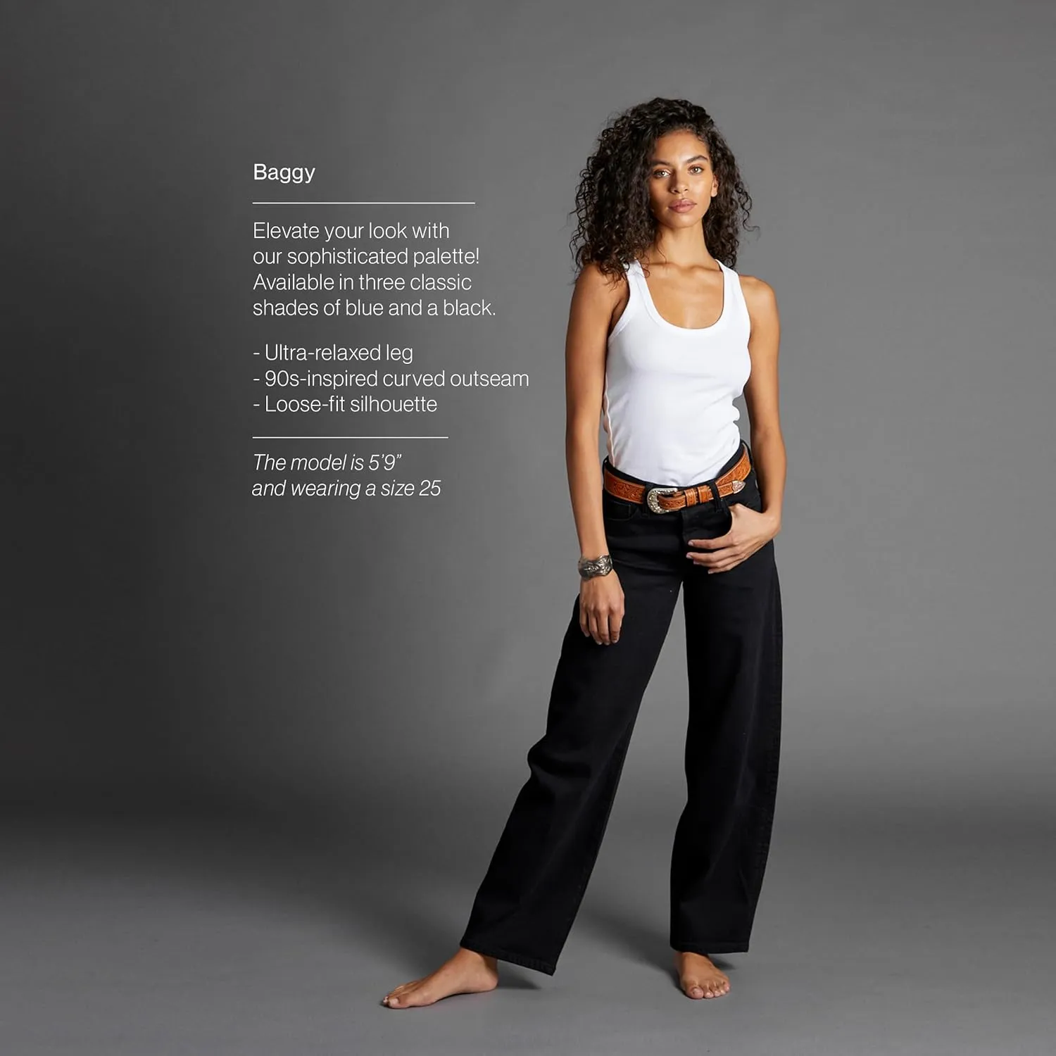 Women's Wide Leg Baggy Jeans Casual High Waisted ButtonFly Denim Pants